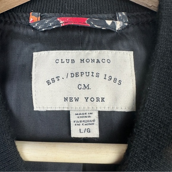 Club Monaco Floral Pattern Jacket - Black, Red, White Men’s Large - Picture 3 of 13